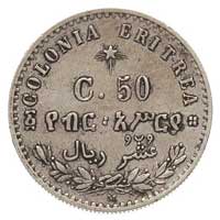 Umberto I 1889-1900, 50 centimów 1890 / M, Mediolan, K. M. 1, rzadkie