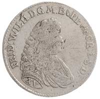 XV krajcarów 1687 LC-S, Berlin, Aw: Popiersie w zbroi w prawo, Rw: Orzeł śląski, pod nim litery LC..