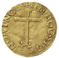 Jan III 1521-1557, cruzado bez daty, Lizbona, Aw: Krzyż kalwaryjski i napis, Rw: Tarcza herbowa i ..