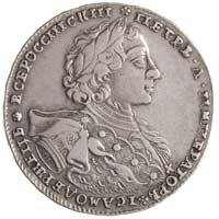 rubel 1723 / O K, Moskwa (Krasnyj Dwor), Aw: Popiersie w zbroi, w płaszczu gronostajowym z Orderem..