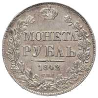 rubel 1842, Petersburg, Bitkin 200, drobne mennicze wady krążka