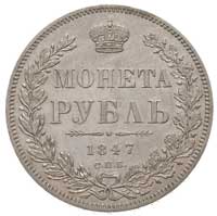 rubel 1847, Petersburg, Bitkin 209, drobne ryski, delikatna patyna