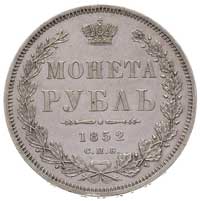 rubel 1852, Petersburg, Bitkin 229, ładnie zacho