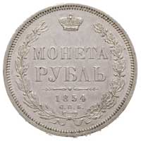 rubel 1854, Petersburg, Bitkin 234, drobne ryski, delikatna patyna