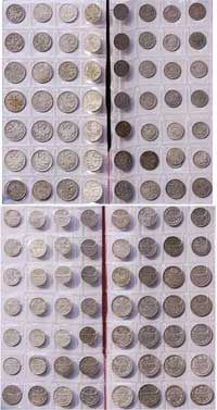 kolekcja 57 sztuk monet 10 kopiejkowych (23 szt.), 15 kopiejkowych (16 szt.) i 20  kopiejkowych (1..