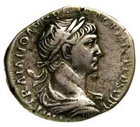 Trajan 98-117, denar, Aw: Głowa cesarza w prawo, Rw: Stojąca Ceres, w otoku napis, RIC 151