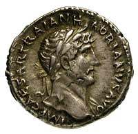 Hadrian 117-138, denar, Aw: Głowa cesarza w prawo, Rw: Stojąca Fortuna, w otoku napis, RIC 86, bar..
