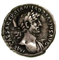 Hadrian 117-138, denar, Aw: Głowa cesarza w prawo, Rw: Stojąca Aeternitas, w polu napis AETER-AUG,..