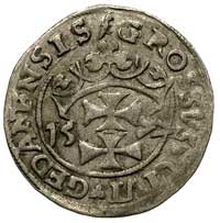 grosz oblężniczy 1577, Gdańsk, moneta autorstwa W. Tallemanna z kawką na rewersie, T. 12, rzadki i..