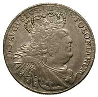 ort 1755, Lipsk, duże popiersie króla, małe litery i cyfry, po dacie kropka, Merseb. 1782