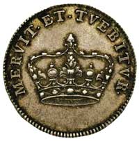 August III - żeton koronacyjny, Aw: Korona Króle