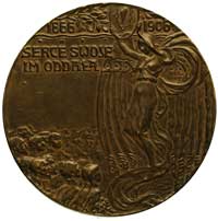 Eliza Orzeszkowa - medal autorstwa J. Raszki wybity z okazji 40-lecia pracy literackiej pisarki 19..