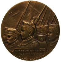 medal poświęcony Józefowi Hallerowi, autorstwa A. Madeyskiego, Paryż, 1919 r, Aw: Popiersie w praw..