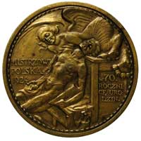 Jacek Malczewski - medal autorstwa J. Raszki 1924 r, Aw: Popiersie w prawo i napis w otoku, Rw: Sc..