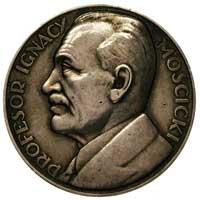 medal na pamiątkę złotych godów małżeńskich autorstwa Józefa Aumillera 1937r., Aw: Popiersie prezy..