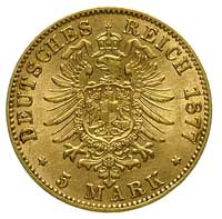 5 marek 1877 / C, Frankfurt, J. 244, Fr. 3827, złoto 1.99 g