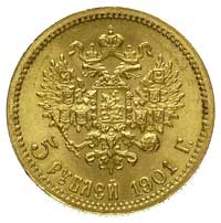 5 rubli 1901, Petersburg, Bitkin 27, Kazakow 222, Fr. 180, złoto 4.29 g