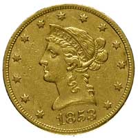 10 dolarów 1853, Filadelfia, Fr. 155, złoto 16.66 g