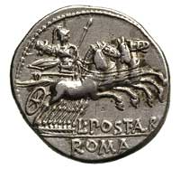 L. Postumius Albinus 131 pne, denar, Rzym, Aw: G