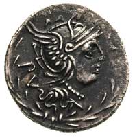 M. Lucilius Rufus 101 pne, denar, Rzym, Aw: Głow