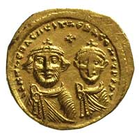 Herakliusz i Herakliusz Konstantyn 613-638, solidus 625/629, Konstantynopol, oficyna E, Aw: Ukoron..