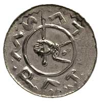 Wratysław II 1054-1061-1092, denar, Aw: Głowa w prawo, Rw: Ręka z kopią, Cach 353 b