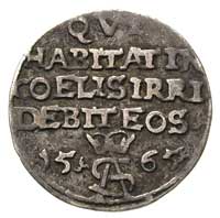 trojak 1565, Wilno lub Tykocin, Ivanauskas 647:95, T. 15, rzadka moneta z cytatem z psalmu zwana t..