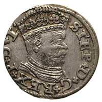 trojak 1586, Ryga, odmiana z małą głową króla, Gerbaszewski 26