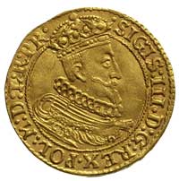 dukat 1629, Gdańsk, H-Cz. 1607 R1, T. 10, Fr. 10, Kaleniecki s. 193, złoto 3.46 g, ładnie zachowan..
