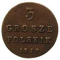3 grosze polskie 1817, Warszawa, Plage 150, Bitkin 868