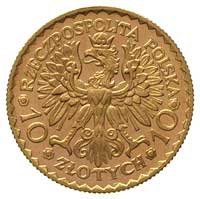 10 złotych 1925, Warszawa, Bolesław Chrobry, złoto koloru czerwonego, 3.25 g, Parchimowicz 125, ba..