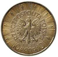 10 złotych 1939, Warszawa, Józef Piłsudski, Parchimowicz 124 f, złocista patyna