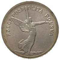 5 złotych 1928, Bruksela, Nike, Parchimowicz 114 b, lekko czyszczony awers