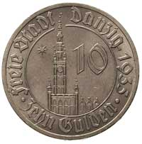 10 guldenów 1935, Berlin, Ratusz Gdański, Parchimowicz 69, rzadkie w ładnym stanie zachowania