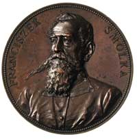 Franciszek Smolka -medal autorstwa A. Scharfa wybity w 1888 roku na pamiątkę 40-lecia prezesury w ..