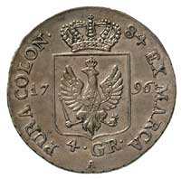 Fryderyk Wilhelm II 1786-1797, 4 grosze srebrne (1/6 talara) 1796 / A, Berlin, Neumann 7