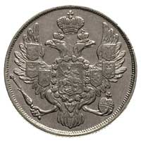 3 ruble 1835, Petersburg, Bitkin 81 (R), Fr. 160, platyna 10.28 g, rzadkie i ładne
