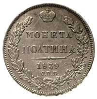 połtina 1839, Petersburg, odmiana z wąską koroną na rewersie, Bitkin 243, delikatna patyna