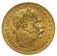 20 franków = 8 forintów 1883 / KB, Krzemnica, Fr. 243, złoto 6.45 g, bardzo ładnie zachowane