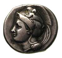 Lukania - Velia, didrachma 400-350 pne, Aw: Głowa Ateny w lewo, Rw: Lew w lewo, poniżej napis, SNG..