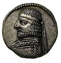 Gotarzes I 90-80 pne, drachma, Aw: Popiersie kró