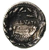 Q. Lutati Cerco Q., denar 108 pne, Rzym, Aw: Głowa Romy w prawo, z tyłu *, nad głową ROMA, z przod..