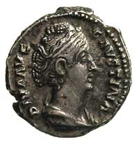 Faustyna Starsza (żona Antoninusa Piusa 138-161), denar, Aw: Popiersie w diademie w prawo i napis ..