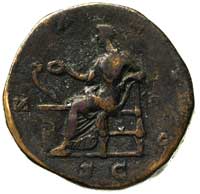 Kryspina (żona Kommodusa 177-192), sestercja, Rzym, Aw: Popiersie w prawo i napis w otoku, Rw: Sal..