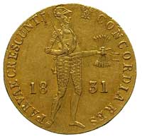 dukat 1831, Warszawa, odmiana z kropką przed pochodnią, Plage 269, Fr. 114, złoto 3.48 g, minimaln..