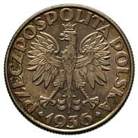 2 złote 1936, Warszawa, °aglowiec, wyśmienity egzemplarz, patyna
