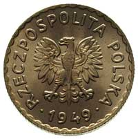 1 złoty 1949, na rewersie wklęsły napis PRÓBA, Parchimowicz -, miedzionikiel 6.95 g, nakład niezna..