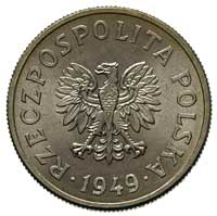 50 groszy 1949, aluminium, na rewersie wklęsły napis PRÓBA, Parchimowicz -, aluminium 1.57 g, nakł..
