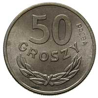 50 groszy 1949, aluminium, na rewersie wklęsły napis PRÓBA, Parchimowicz -, aluminium 1.57 g, nakł..
