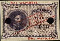 1 złoty 28.02.1919, S. 46 B, WZÓR dwukrotnie per